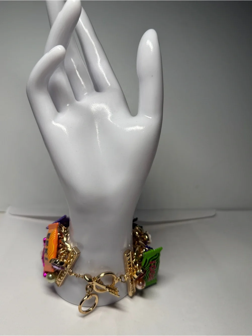 Betsey Johnson Multicolor candy  gold color Charm Bracelet